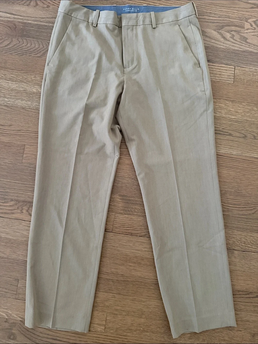 Perry Ellis Tan Straight-Leg Chinos
